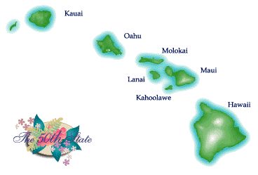 Hawaii-Navigation ... einfach eine Insel anklicken!